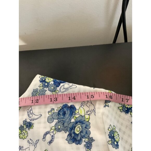 *MODCLOTH Howdy Petal Partner Button-up Floral Midi Dress Blue size XL - Picture 10 of 13